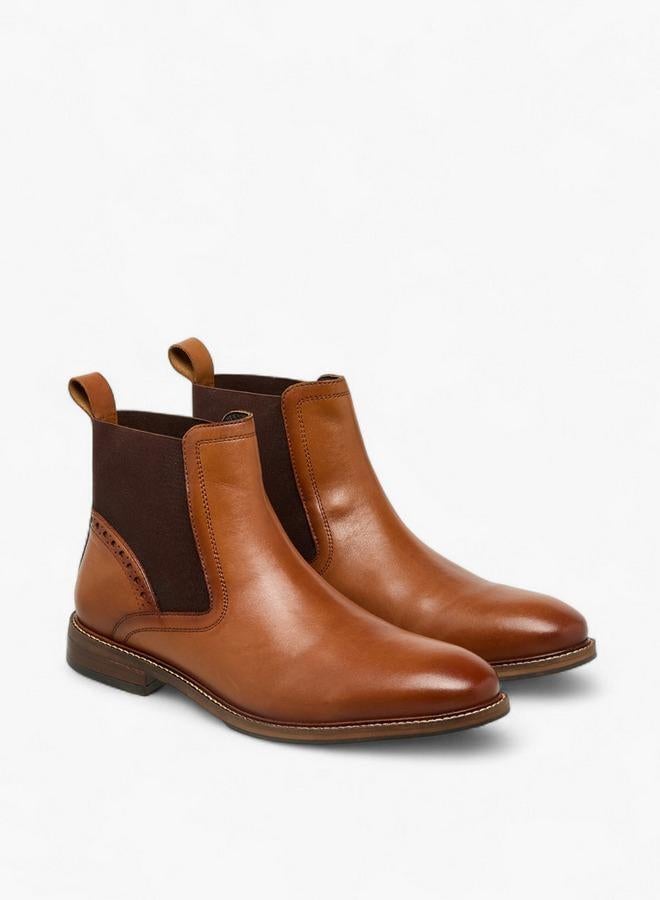 DUCHINI Men Leather Chelsea Boots - Image 2
