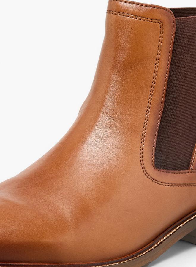 DUCHINI Men Leather Chelsea Boots - Image 4