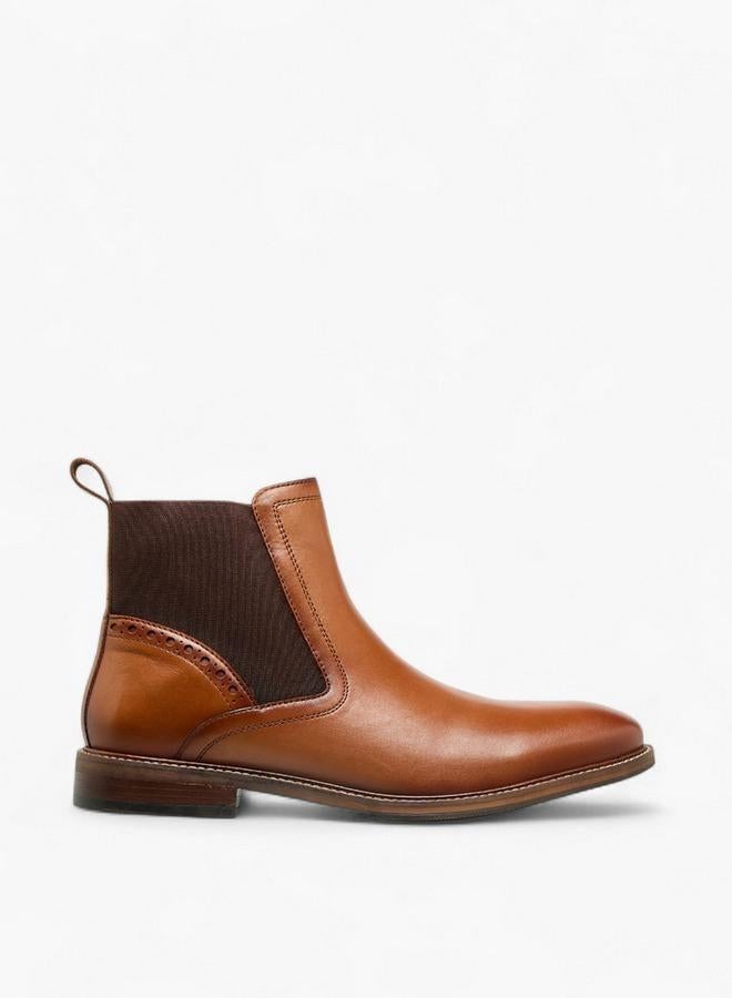 DUCHINI Men Leather Chelsea Boots - Image 3