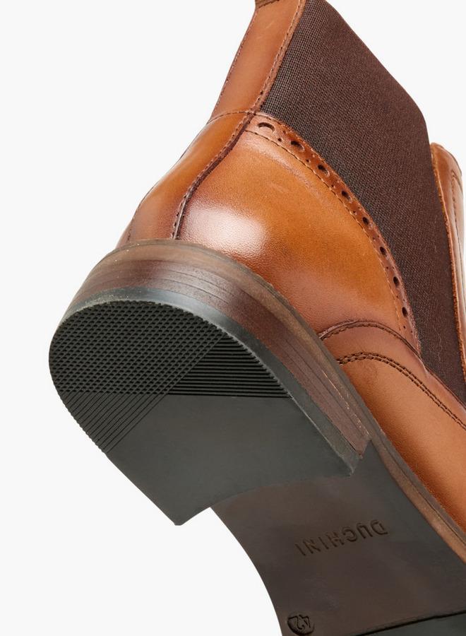 DUCHINI Men Leather Chelsea Boots - Image 5