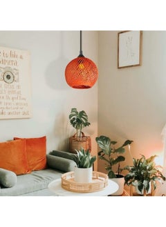 Tekno Trust E27 Jute Rope Chandelier, Globe Pendant, Ball Chandelier, Pendant, Jute Ball Globe Floor Lamp Head, Including Socket 20 - 34  - Image 1