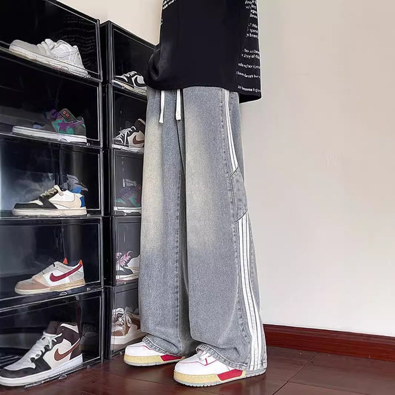Unisex Classic Denim Jeans Loose Fit Daily Outdoor Wear - Image 3
