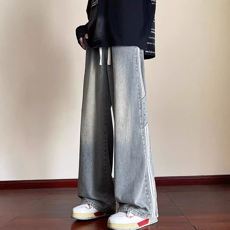 Unisex Classic Denim Jeans Loose Fit Daily Outdoor Wear - Image 2
