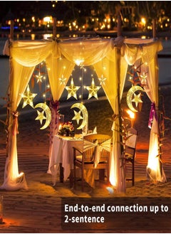 Home Care LED Moon And Star Pattern Ramdan Decorative Lights Warm White  - Image 3