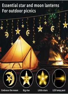 Home Care LED Moon And Star Pattern Ramdan Decorative Lights Warm White  - Image 5
