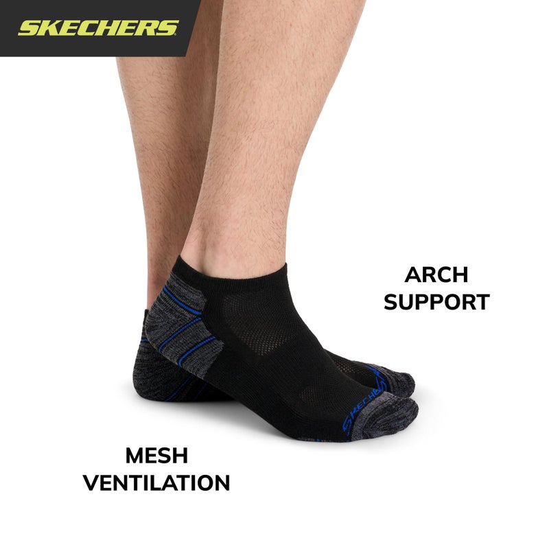 Skechers mens 6 Pack Low Cut Running Socks, Black, 10 13 US - Image 3