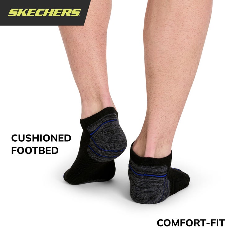 Skechers mens 6 Pack Low Cut Running Socks, Black, 10 13 US - Image 4