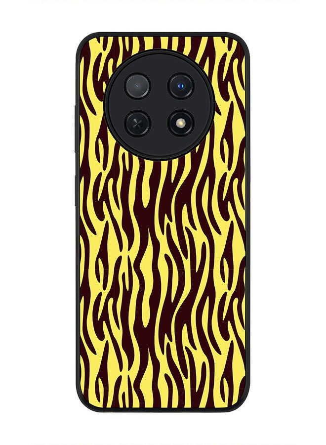 Stylizedd Rugged Black edge case for Huawei Nova Y91 4G  Huawei Enjoy 60X, Slim fit Soft Case Flexible Rubber Edges Anti Drop TPU Gel Thin Cover -  Jungle Stripes - Image 1