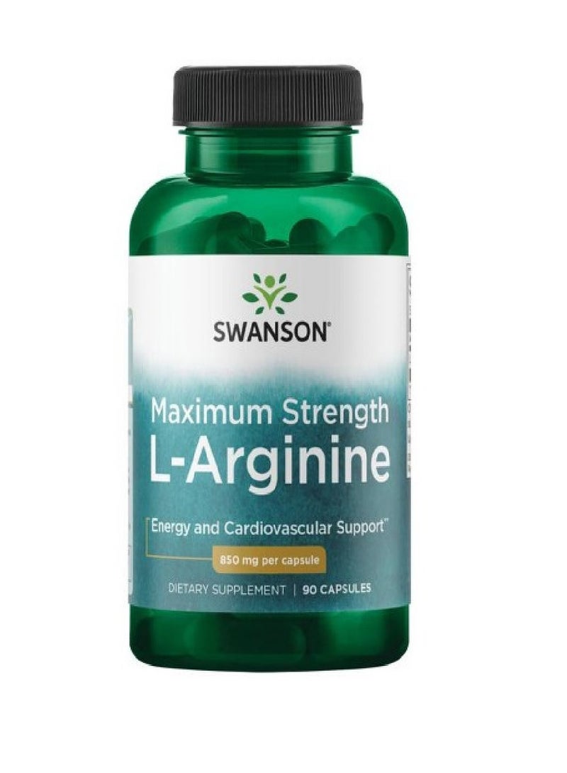 SWANSON Maximum Strength L-Arginine 850 mg Capsule 90