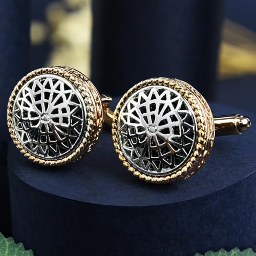 Peluche Laser cut Tribal art Cufflinks for Men - Image 2