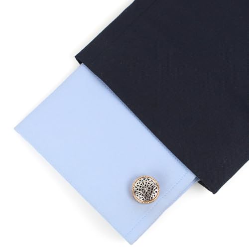 Peluche Laser cut Tribal art Cufflinks for Men - Image 4