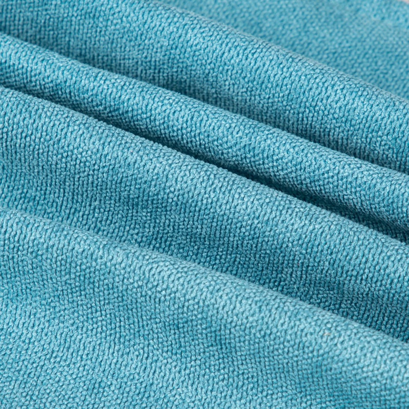 MADIZZ MADIZZ Set of 2 Short Chenille Throw Pillow Covers 18x18 Inch Pale Blue Soft Decorative Cushion Cover for Sofa Bedroom Pillow Shell  - Image 4