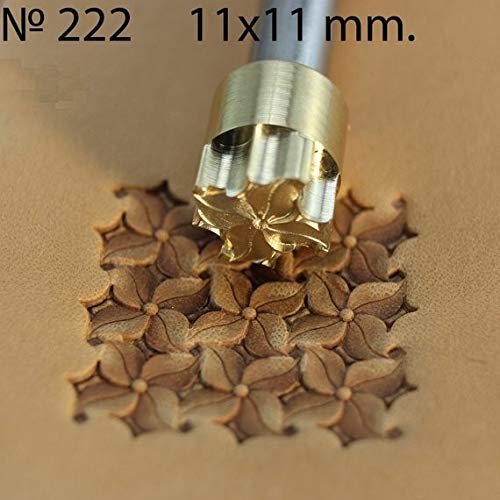 DandS ltd Leather Stamp Tool Flower Professional Steel Craft Tool for Leatherworking Embossing Carving Stamping Leather Projects Belts Wallets DIY Projects Compatible with Mallet 222