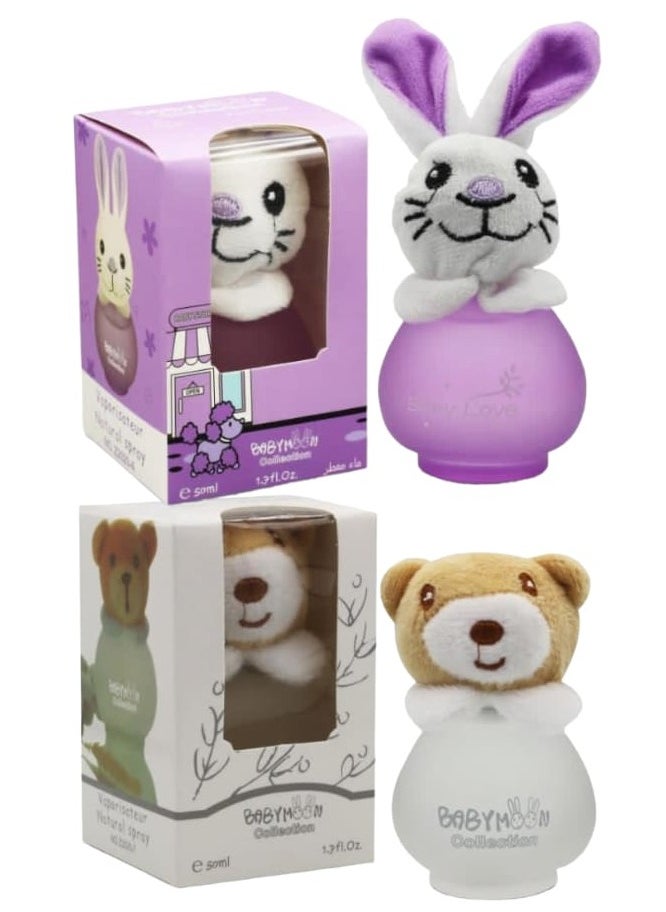 BabyMoon 2 Pieces Baby Moon Perfume Collection Purple Bear 50 ml 