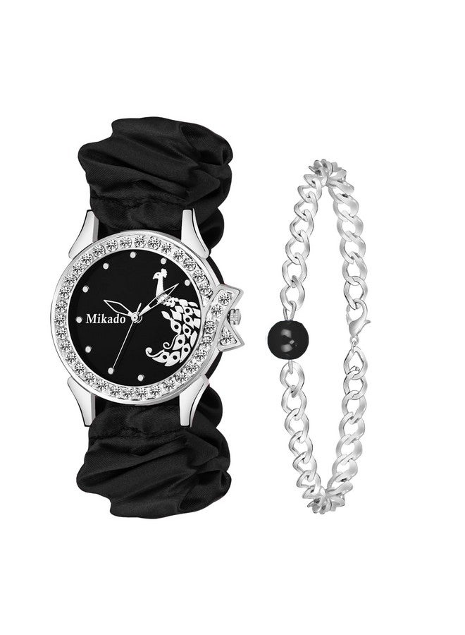 Mikado Innovative Design Scrunchy Strap Beautiful Analog Watch for Women and Girls - Image 1