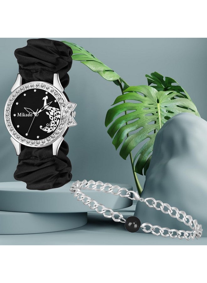 Mikado Innovative Design Scrunchy Strap Beautiful Analog Watch for Women and Girls - Image 5