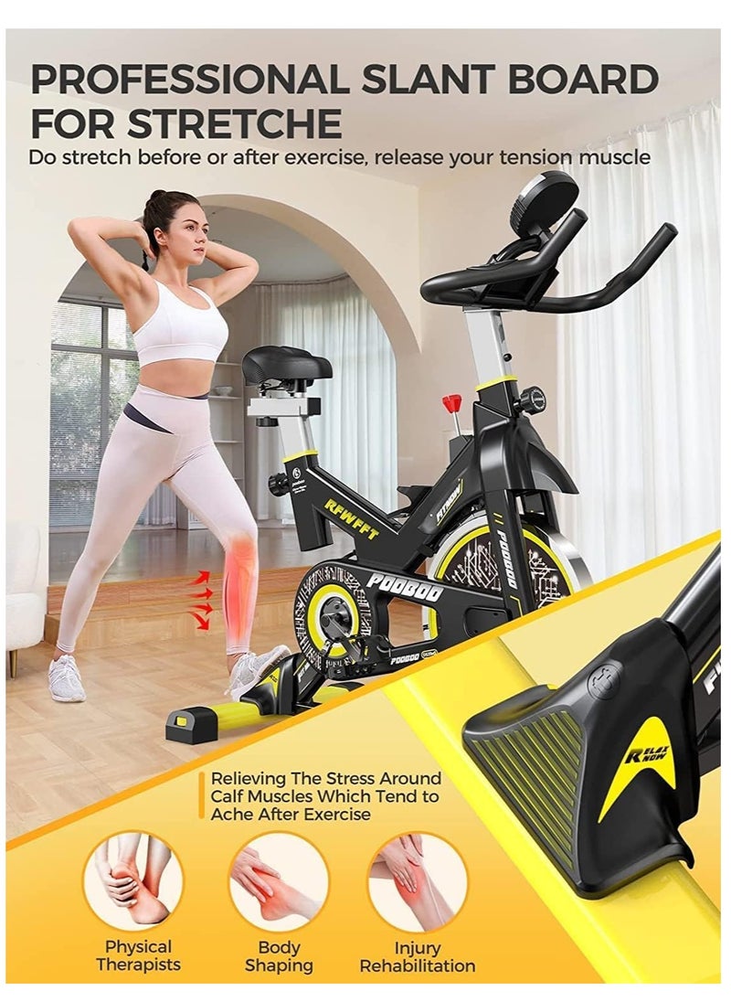 Pooboo D525DM Spinning Bike Magnetic Resistance Indoor Cycling Bike, Yellow  - Image 2