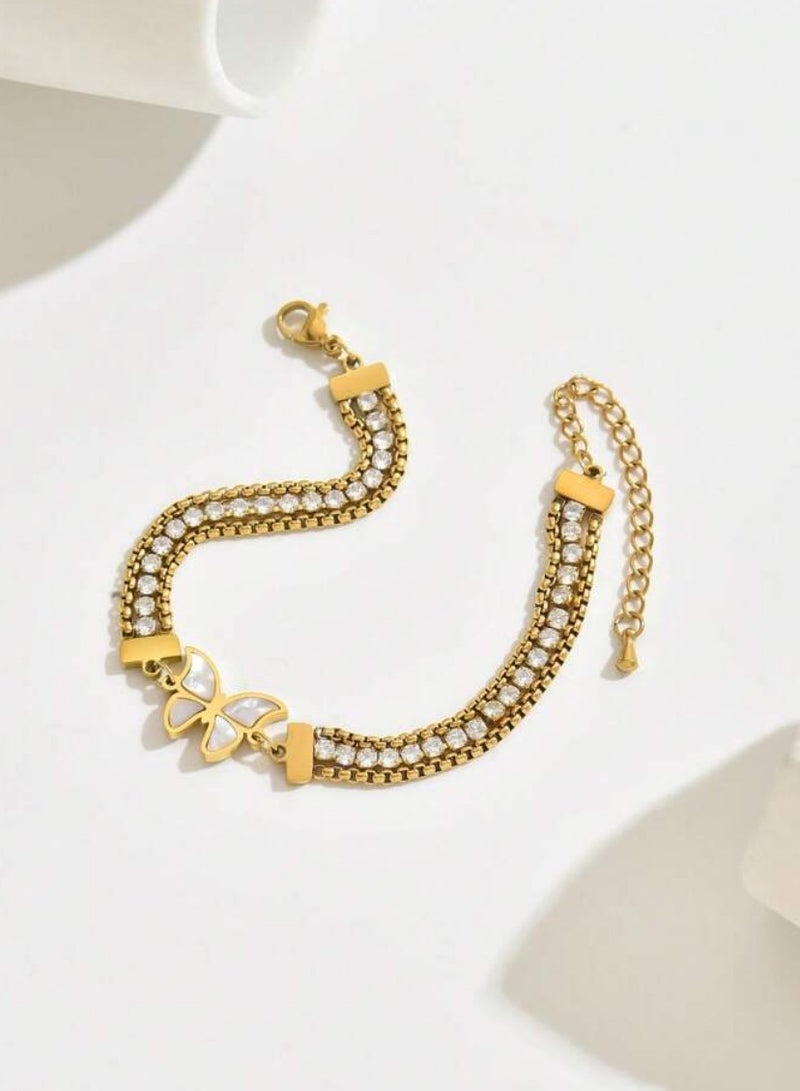 Jewelry 4You Elegant & High Quality Stainless Steel Gold Plated Bracelet Bangle For Women - Image 3