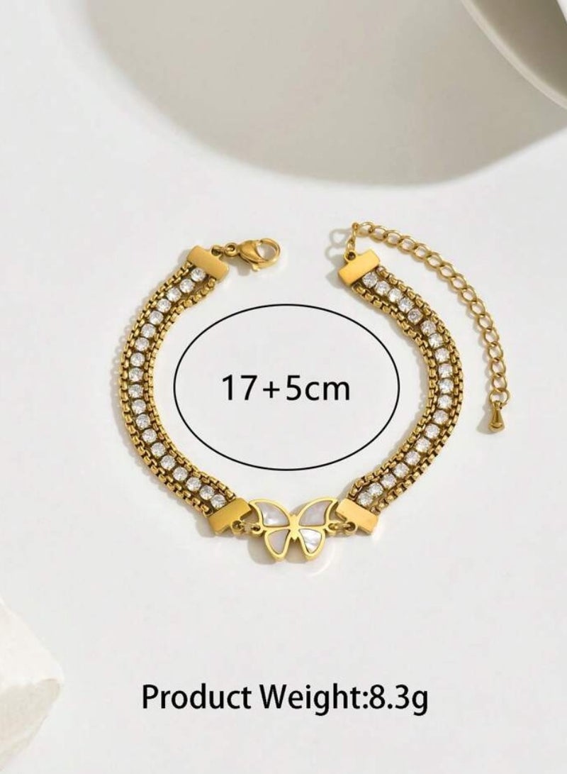 Jewelry 4You Elegant & High Quality Stainless Steel Gold Plated Bracelet Bangle For Women - Image 4