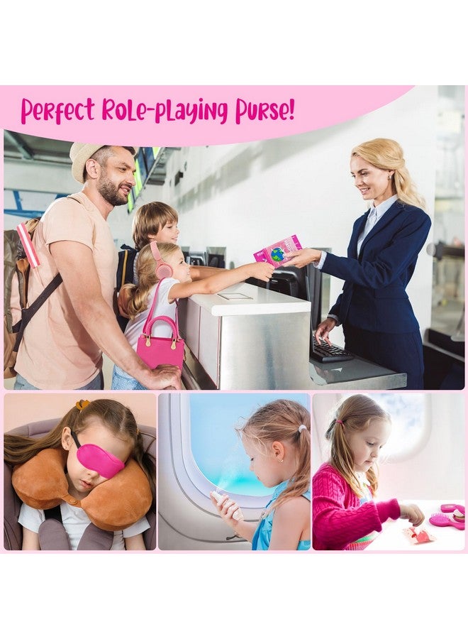 Hohosunlar Little Girl Purse with Pretend Makeup for Toddlers, 49PCS Kids Play Purse Set - Princess Toy Accessories, Pretend Play Headset Wallet Phones Sunglasses Keys Credit Cards Birthday Gift for Girls Age 3+  - Image 4