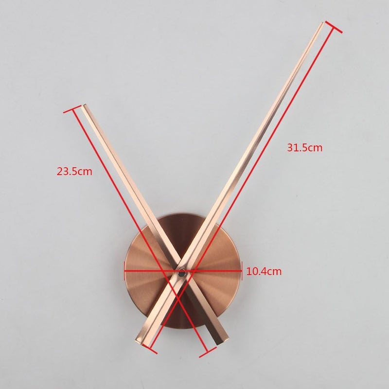 Timelike 3D Clock Hands - DIY Large Wall Clock Needles for Home Art Decor - Quartz Mechanism Accessories (Copper) - Image 2