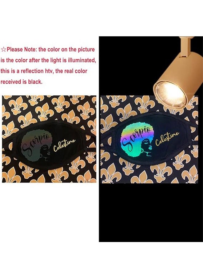 Generic Reflective Glow In The Dark Letter Membrane 61*100CM for T Shirt Luminous Elastic Colored Iron on Vinyl for DIY Crafts Hat Pillow Fabric Gifts T Shirt Decoration Luminous Lettering Film  - Image 4