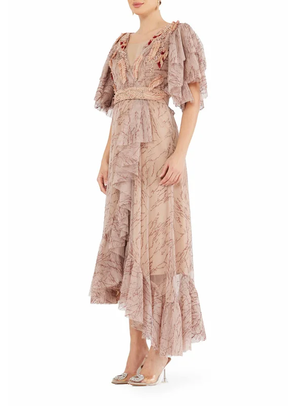 Amri Embroidered Wrap over Dress