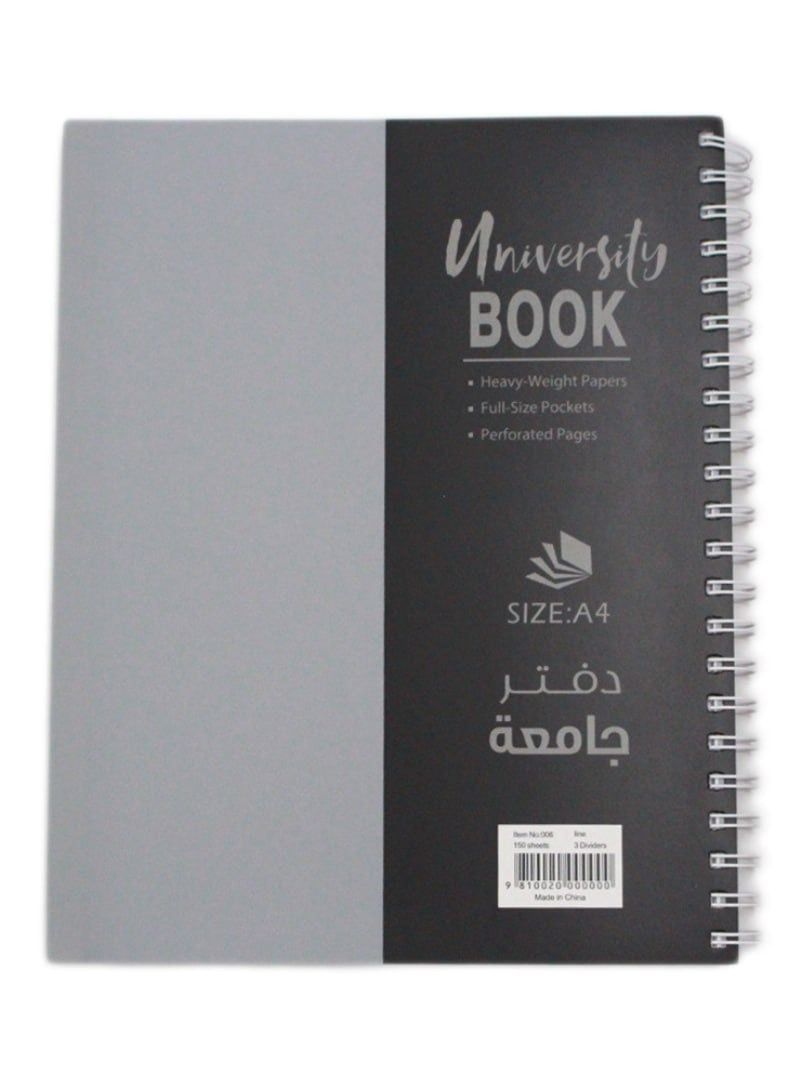 چينيرال براند دفتر عربي بالستيك سلك دبل3 فاصل 150 4A