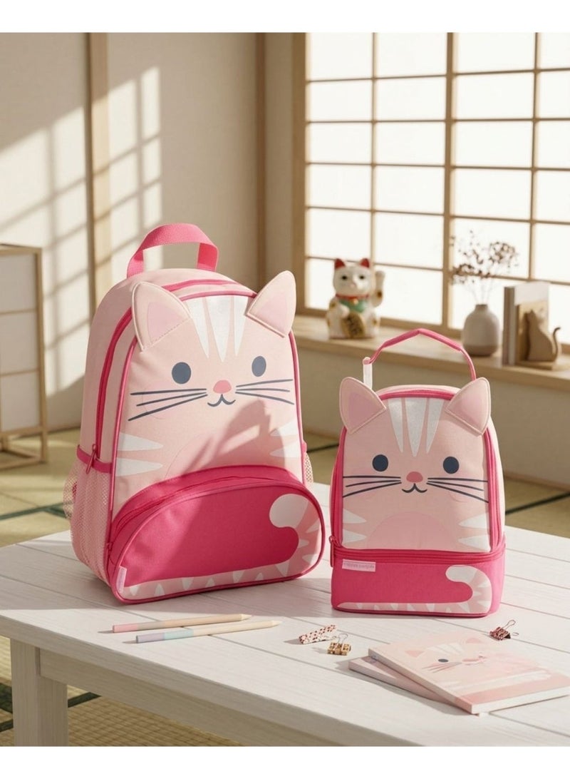 Stephen Joseph Sidekick Backpack Pink Cat - Image 3