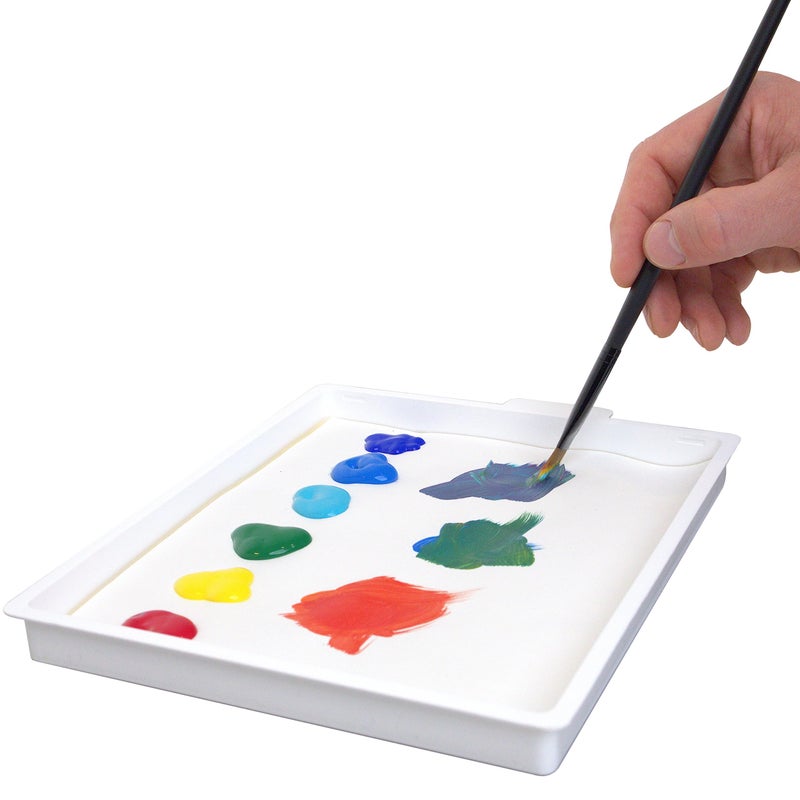 Masterson Sta-Wet Handy Palette Bundled Set, with 30 Acrylic Paper Refill Sheets, 8.5in x 7in Airtight Wet Painting Palette, Keeps Wet Paint Fresh for Days, Made in USA - Image 3