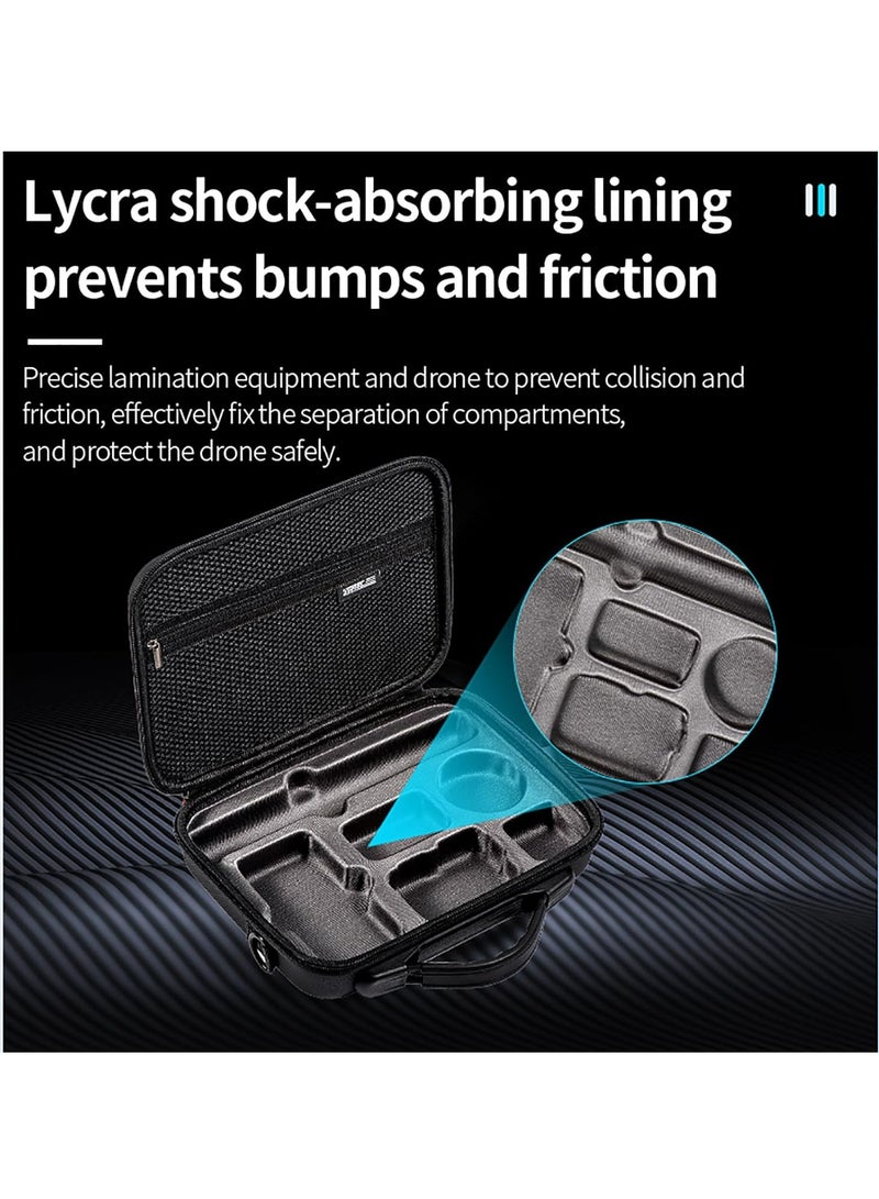 Oasisgalore Protective Carrying Case for DJI Osmo Action 3/4/5 Adventure Combo Accessories - Hard Shell & PU Leather Carrying Bag - Image 4