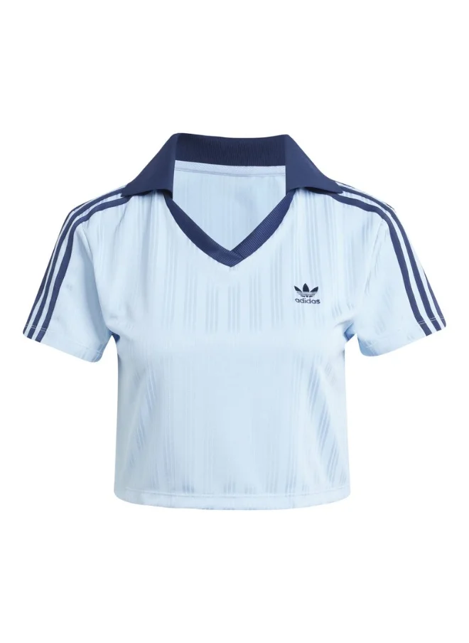 Adidas adidas V-NECK POLO Blue Originals Women POLO SHIRTS