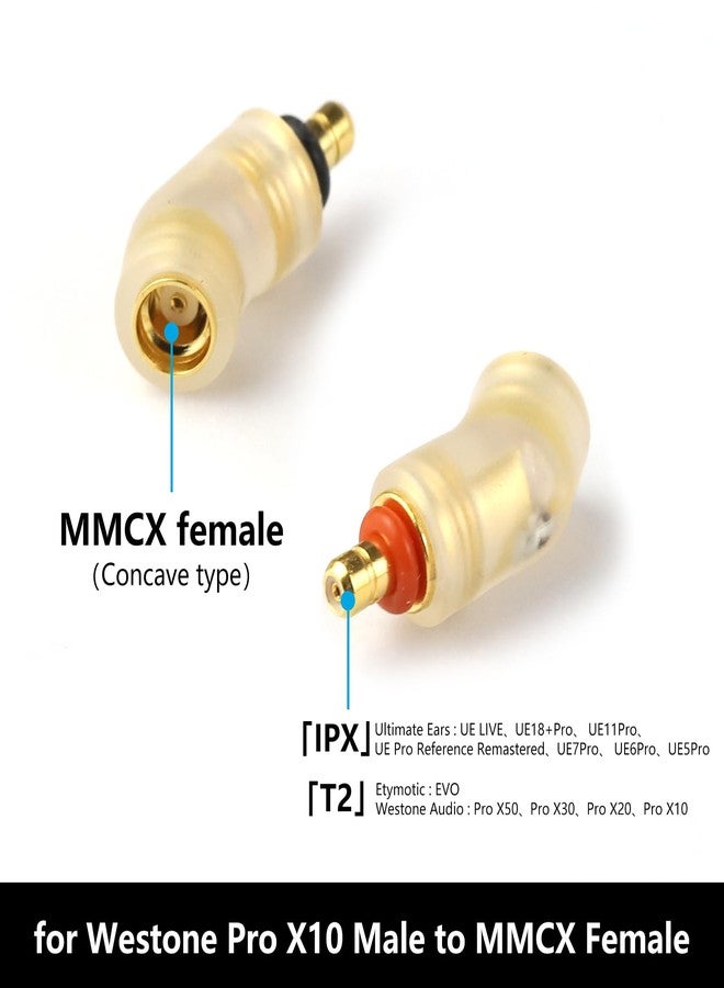 okcsc Adapters for Westone Pro X10-X50 Male to MMCX Cable Compatible for MACH10-80 or Linum BAX T2 Headphones Lossless Sound Quality One Pair of Headphone Converter Transparent - Image 4