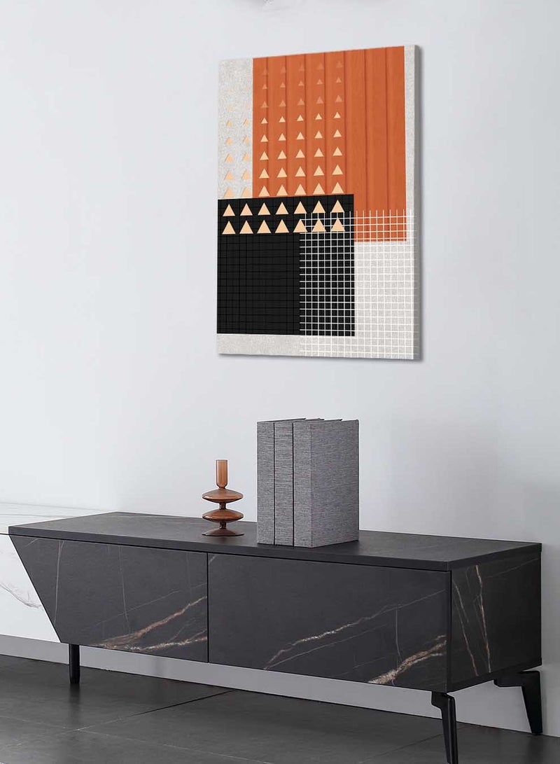 LOWHA Canvas Wall Art Stretched Over Wooden Frame with Saudi Inspired Pattern - Image 3