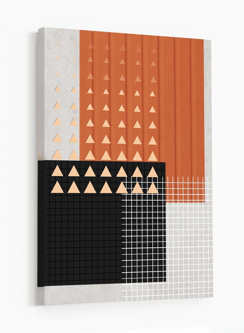 LOWHA Canvas Wall Art Stretched Over Wooden Frame with Saudi Inspired Pattern - Image 4