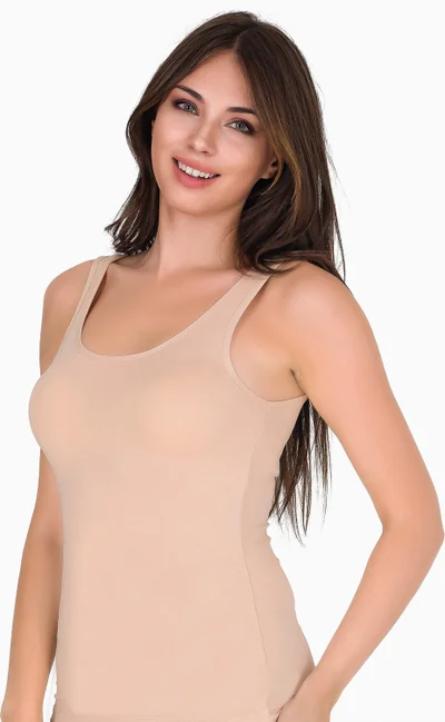 Sensu Women's Cotton Lycra Thick Strap Undershirt ATL2001