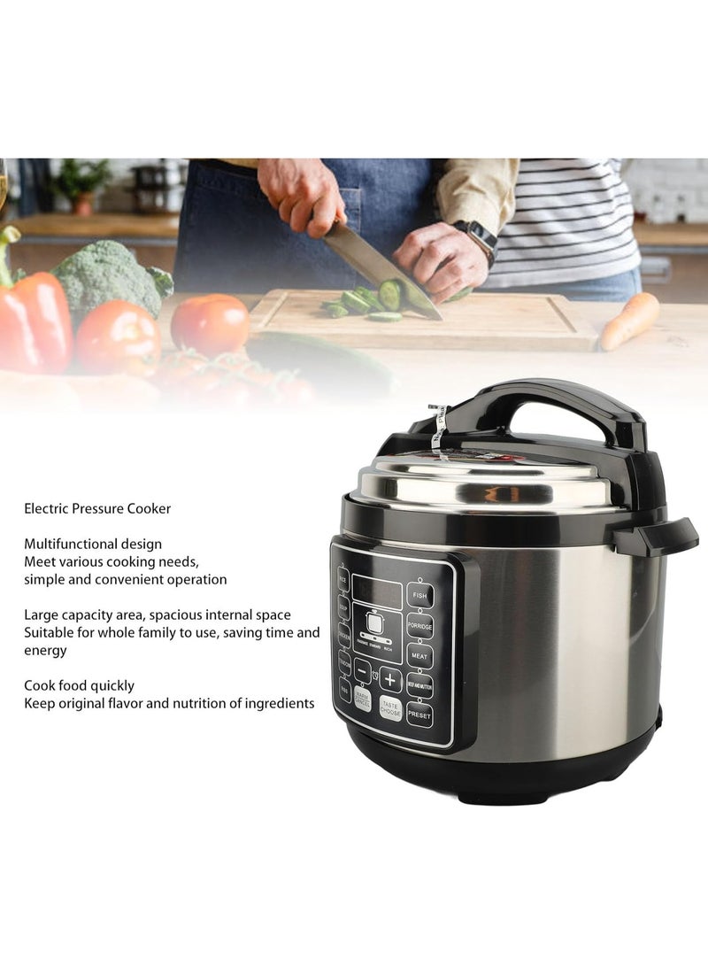 منتقي 5L Electric Pressure Cooker – Smart Multi-Cooker for Rice, Soup, Porridge & More | Instant One-Touch Cooking, Stainless Steel Pot, Energy Efficient - Image 5
