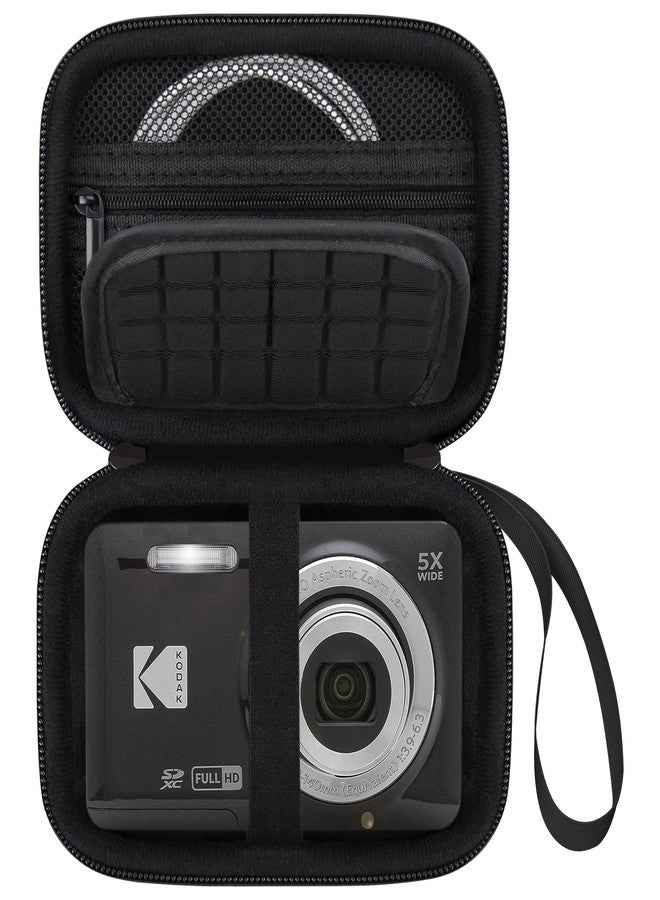 Elonbo Camera Carrying Case for Kodak PIXPRO FZ55 / FZ53 / FZ45 / FZ43 16MP Digital Camera, Black+inside Black, Bag Organiser - Image 1