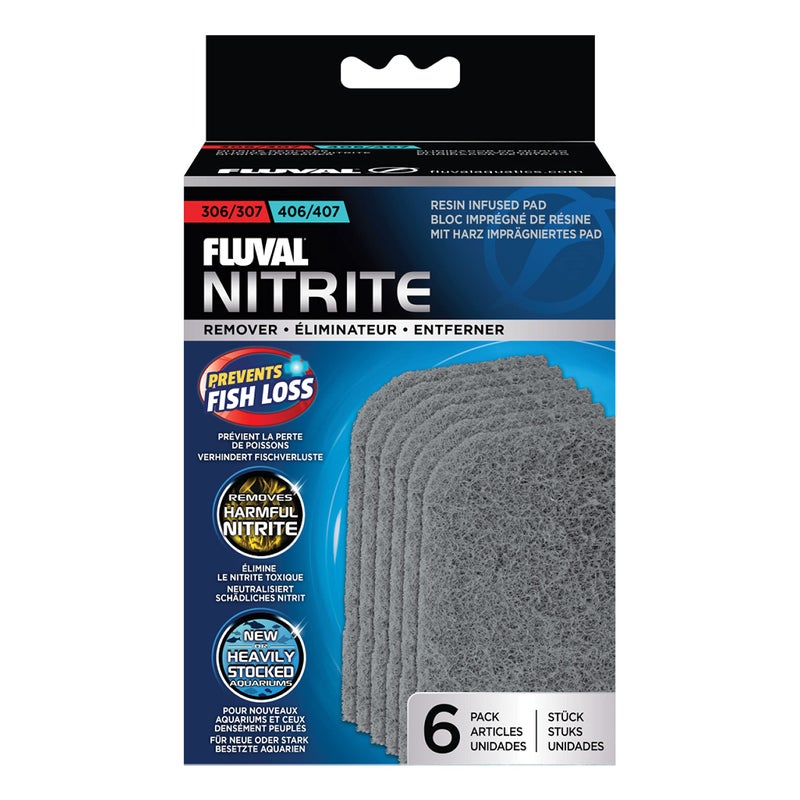 Fluval 307/407 Nitrite Remover Pad, Replacement Aquarium Canister Filter Media, 6-Pack - Image 1