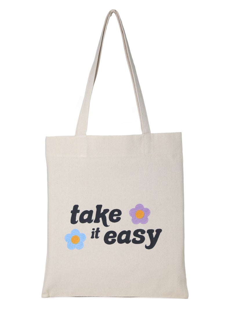 Generic - Tote Bag off White Canvas Cotton 40x35cm - Image 1