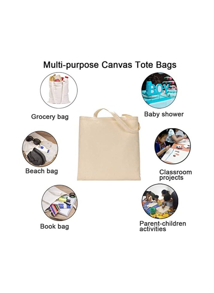 Generic - Tote Bag off White Canvas Cotton 40x35cm - Image 1