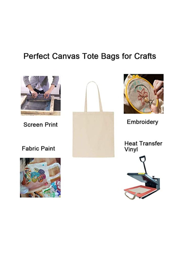 Generic - Tote Bag off White Canvas Cotton 40x35cm - Image 1