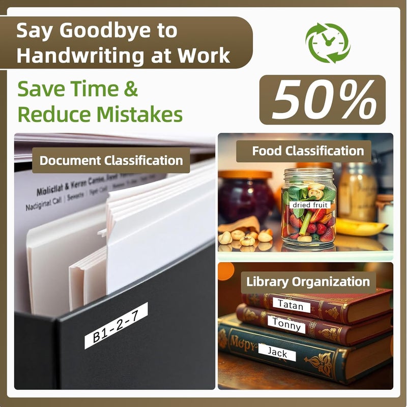 لايبل كينجدوم ملصقات بديلة متوافقة لشريط ملصقات Dymo D1 القابل لإعادة التعبئة 45013 S0720530، شريط أسود على أبيض بطول 23 قدمًا و1/2 بوصة لصانع ملصقات Dymo Labelmanager 160 210D 260P 450D، عبوة من 4 قطع - Image 5