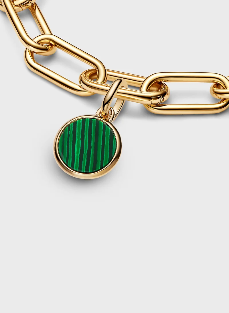 باندورا Engravable Round 14K Gold-Plated Mini Medallion