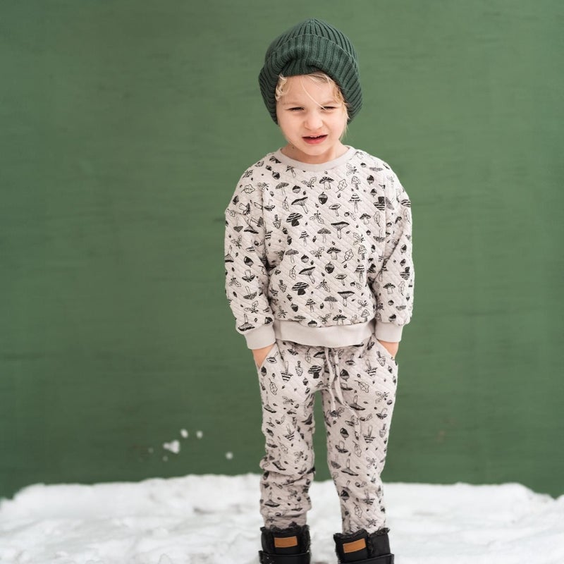 Antebies Autumn Mushrooms Quilted Sweatshirt - Image 1