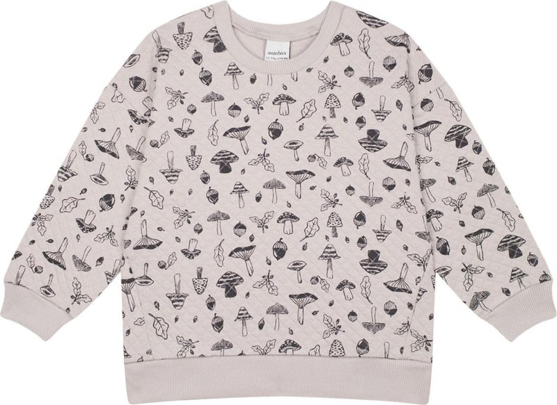 Antebies Autumn Mushrooms Quilted Sweatshirt - Image 2