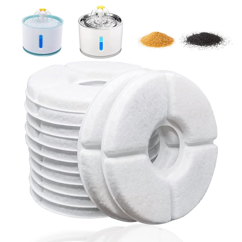 Cirfifth 12/16 Pack Cat Water Fountain Filters, Cirfifth Triple Filtration System Pet Cat Fountain Filter Replacement for 84oz/2.5L Automatic Cat Fountain (12 Pack) - Image 1