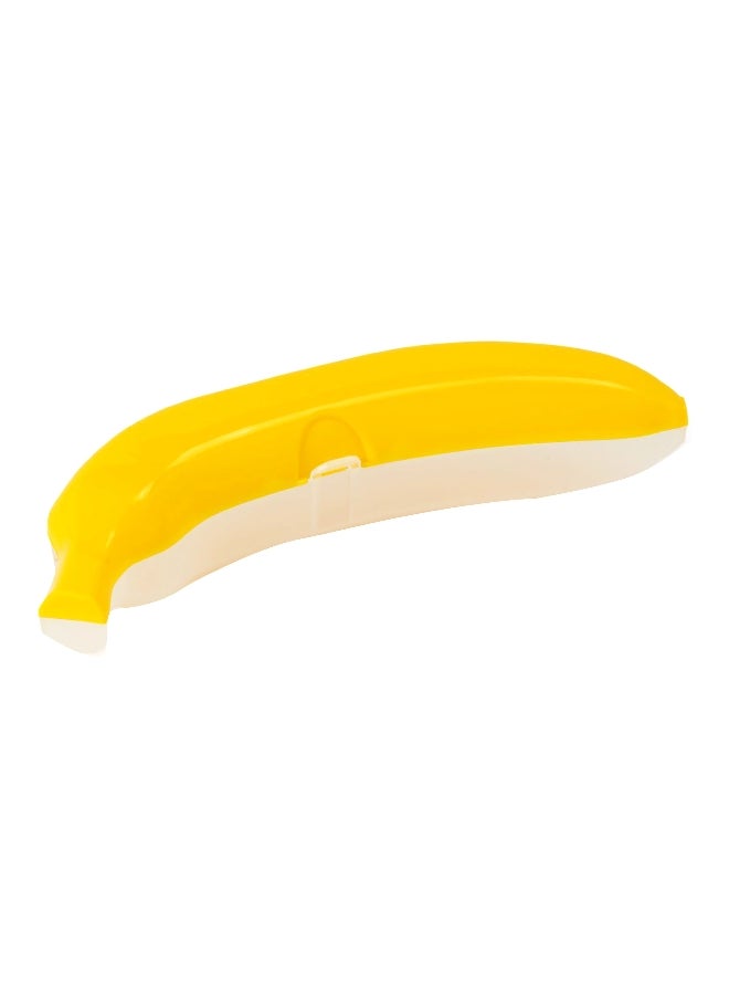 Snips BPA Free Dishwasher Proof Lightweight Durable Plastic Banana Container Yellow and Clear 2 x 9.84 Inch 021270 - Image 1