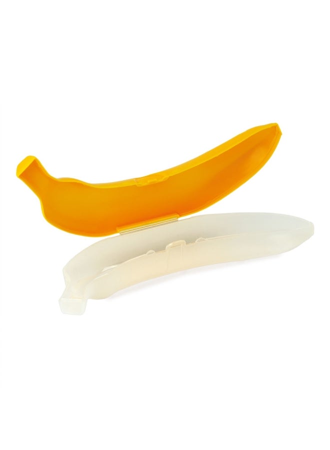 Snips BPA Free Dishwasher Proof Lightweight Durable Plastic Banana Container Yellow and Clear 2 x 9.84 Inch 021270 - Image 2