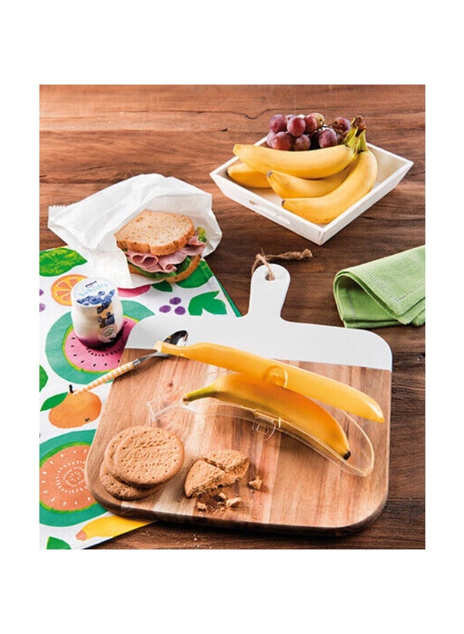 Snips BPA Free Dishwasher Proof Lightweight Durable Plastic Banana Container Yellow and Clear 2 x 9.84 Inch 021270 - Image 4